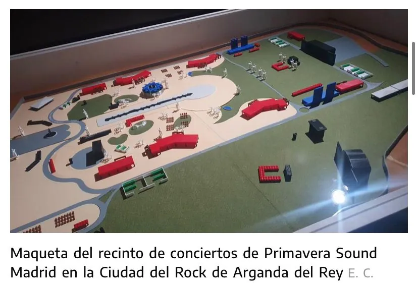 Maqueta Primavera Sound Madrid vista general